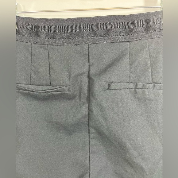 Zara High Rise Straight Leg Elastic Back Waist Band Front Pocket Split Hem Pant - Picture 6 of 13